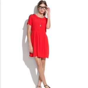 Madewell Broadway & Broome red dress.